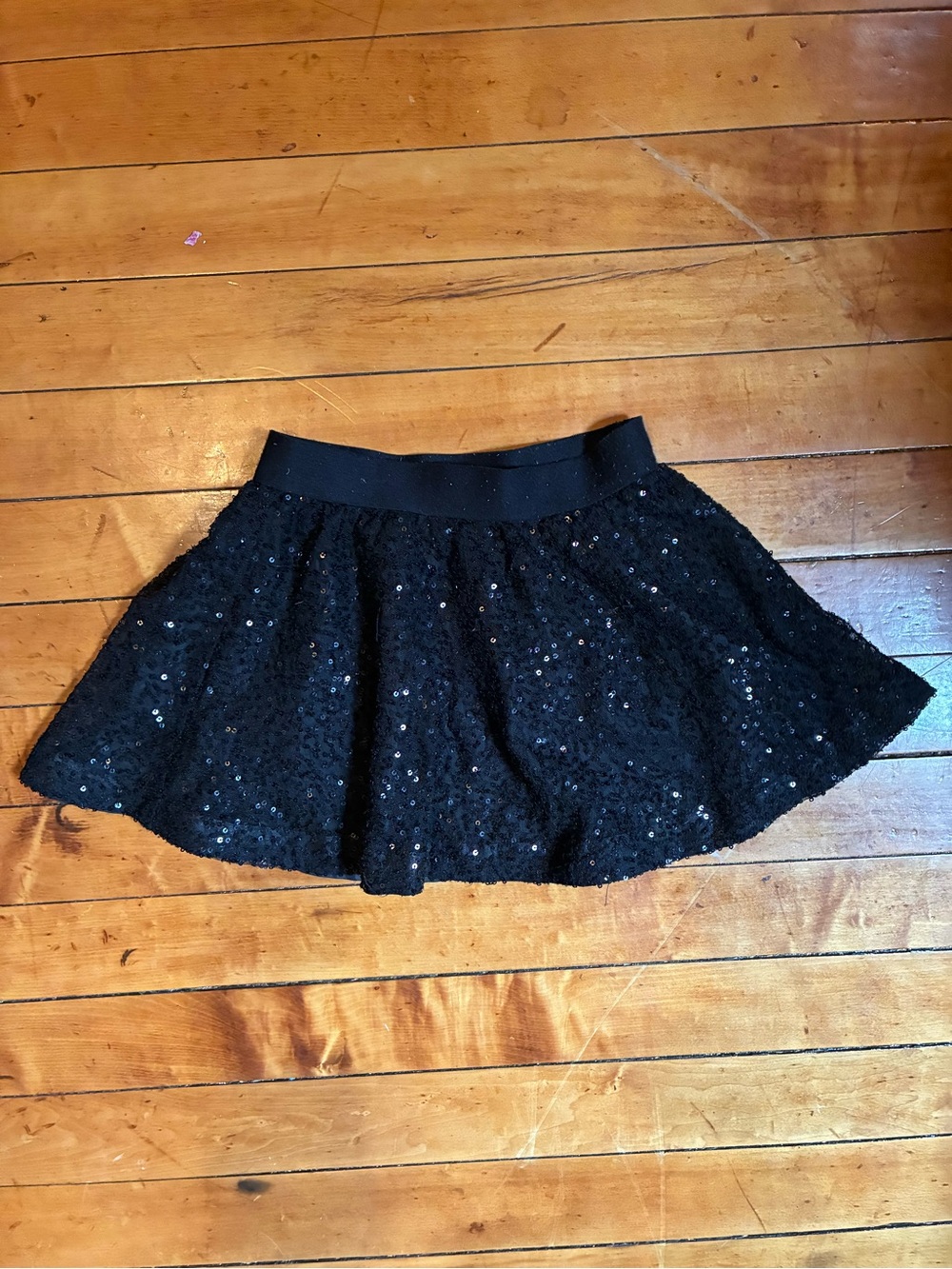 GAP Black Sequin Circle Skirt